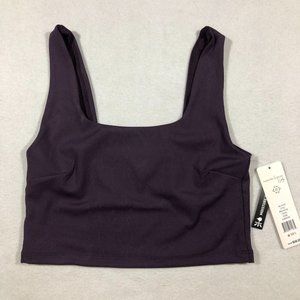 NEW Nanette Lepore Womens Small Snakeskin Sports Bra Aubergine 89N51RF396 $48